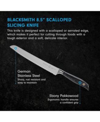 Blacksmith Scalloped Slicing Knife / 8.5”