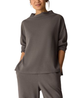 Eileen Fisher - Women's Funnel Neck Long-Sleeve Box Top