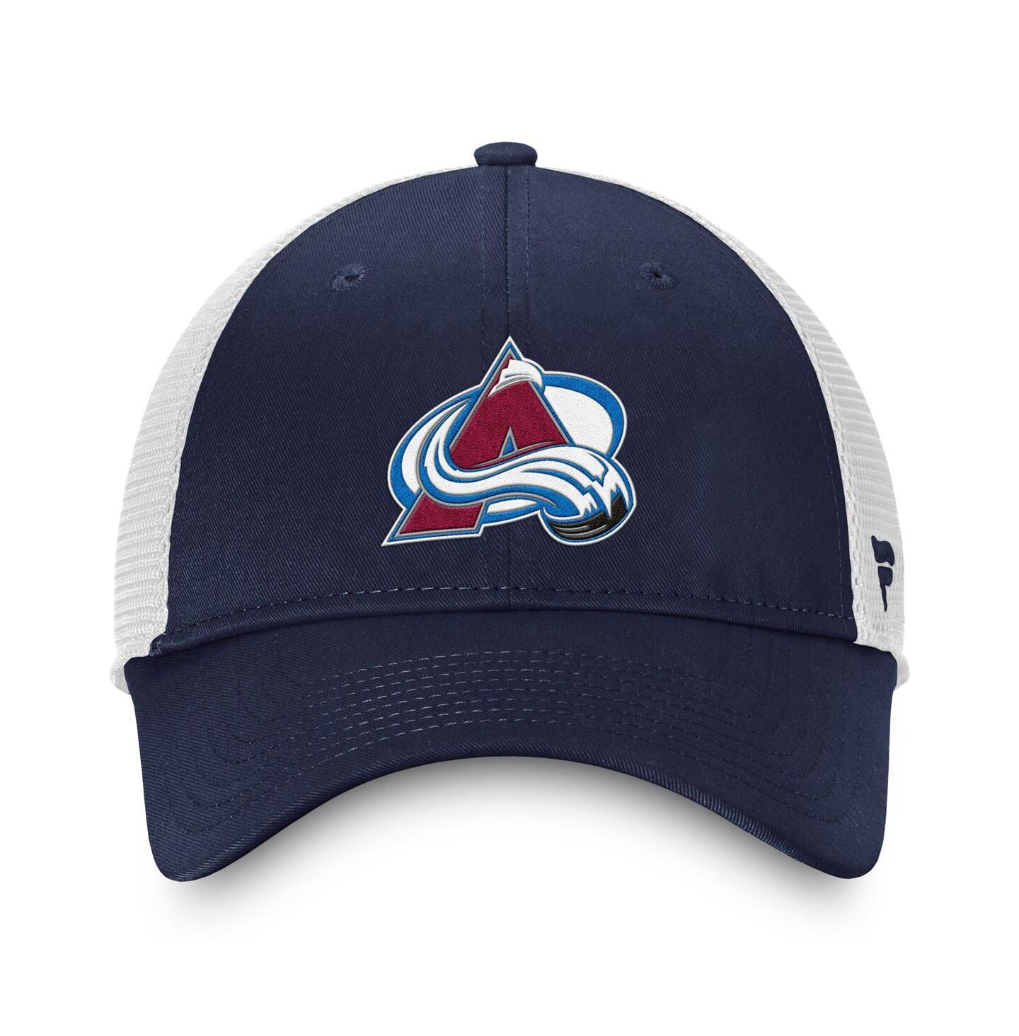 Мужская кепка Fanatics Navy/White Colorado Avalanche Core Primary Logo Trucker Adjustable Hat — фото 2