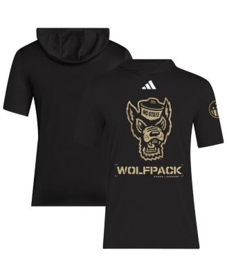 adidas - Men's Black NC State Wolfpack 2025 Military Appreciation AEROREADY Hooded T-Shirt