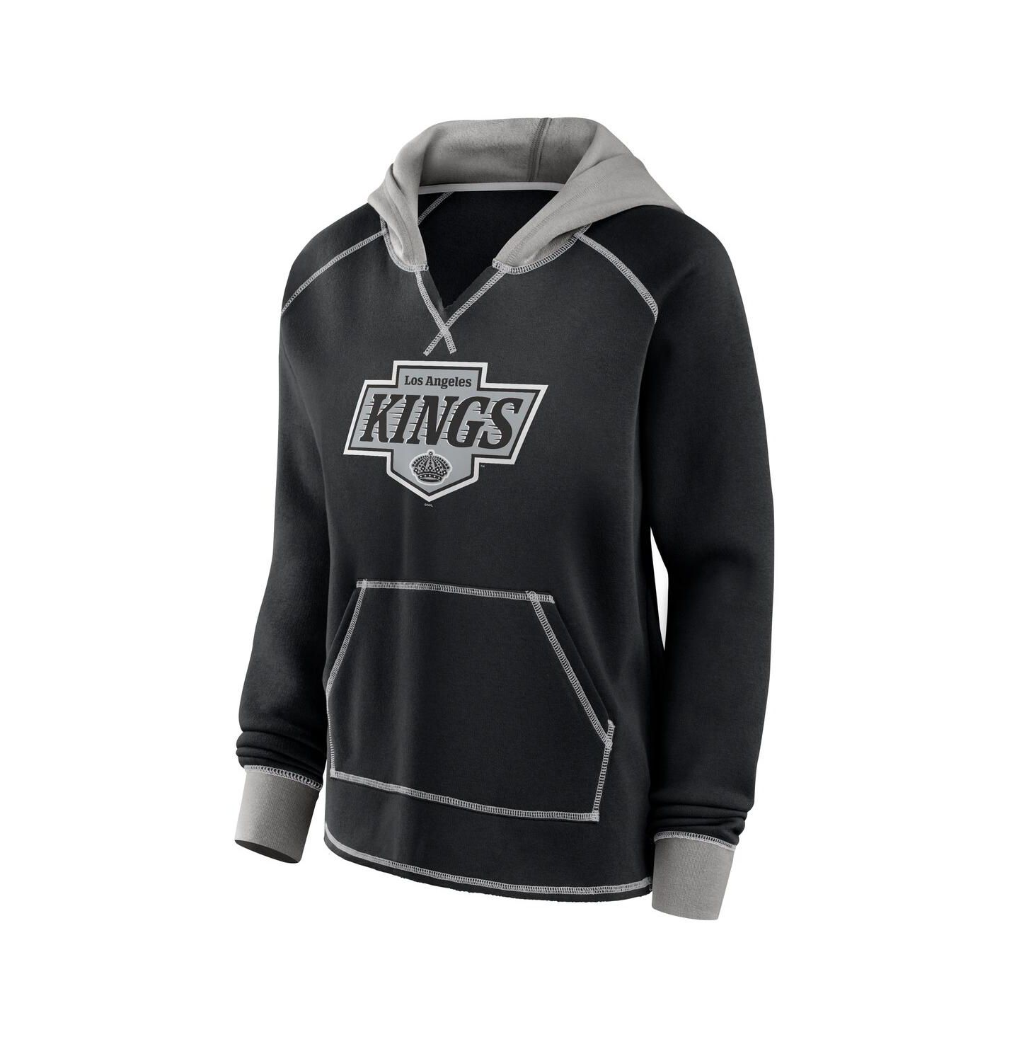 Женское худи Logo Athletic Black Los Angeles Kings Hit It French Terry Full-Zip — фото 2