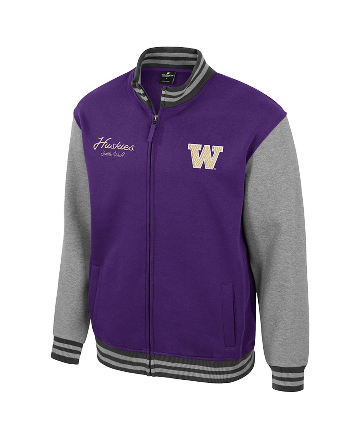 Colosseum Men's Purple Washington Huskies Ambi-Turner Full-Zip Varsity Jacket