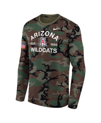 Men's Camo Arizona Wildcats 2025 Military Appreciation Legend Dri-FIT Long Sleeve T-Shirt