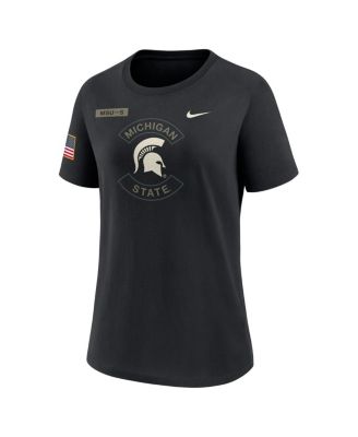 Women's Black Michigan State Spartans 2025 Military Appreciation Dri-FIT T-Shirt
