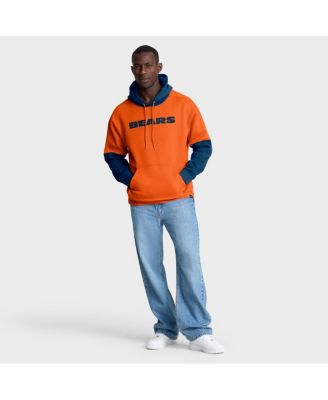 Men's Orange Chicago Bears Helmet Pullover Hoodie