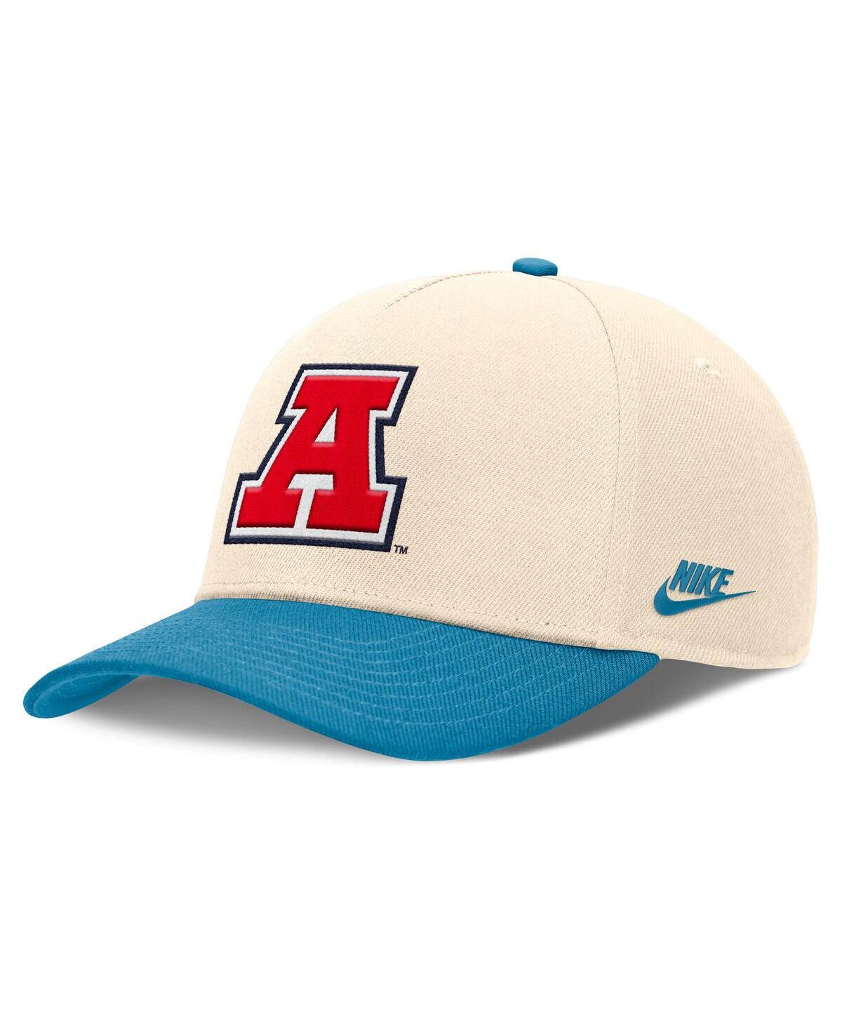 Nike Men's Natural/Turquoise Arizona Wildcats Academic Rise Dri-fit Adjustable Hat