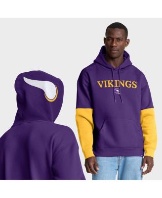 Fanatics - Men's Purple Minnesota Vikings Helmet Retro Pullover Hoodie