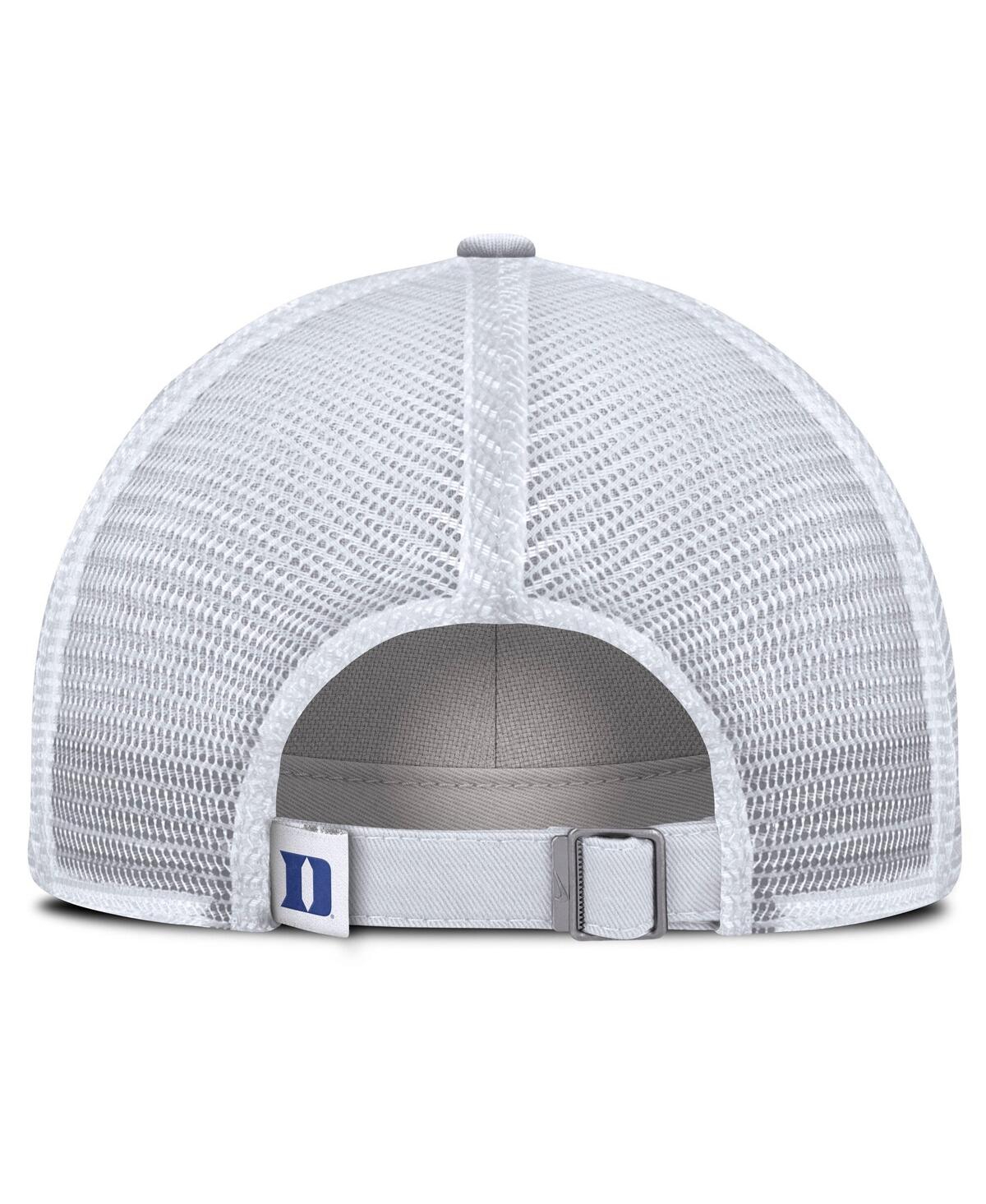 Nike Men's White Duke Blue Devils Club Campus Trucker Adjustable Hat