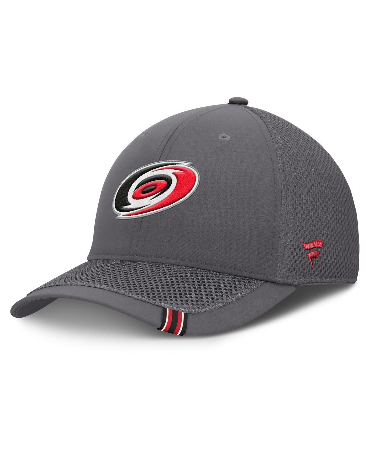 Fanatics Men's Gray Carolina Hurricanes Clincher Team Stripes Flex Hat