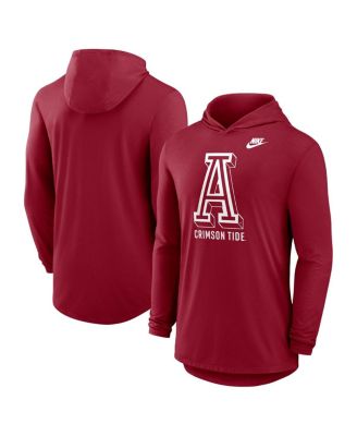 Nike - Men's Crimson Alabama Crimson Tide Legacy Tri-Blend Dri-FIT Long Sleeve Hoodie T-Shirt