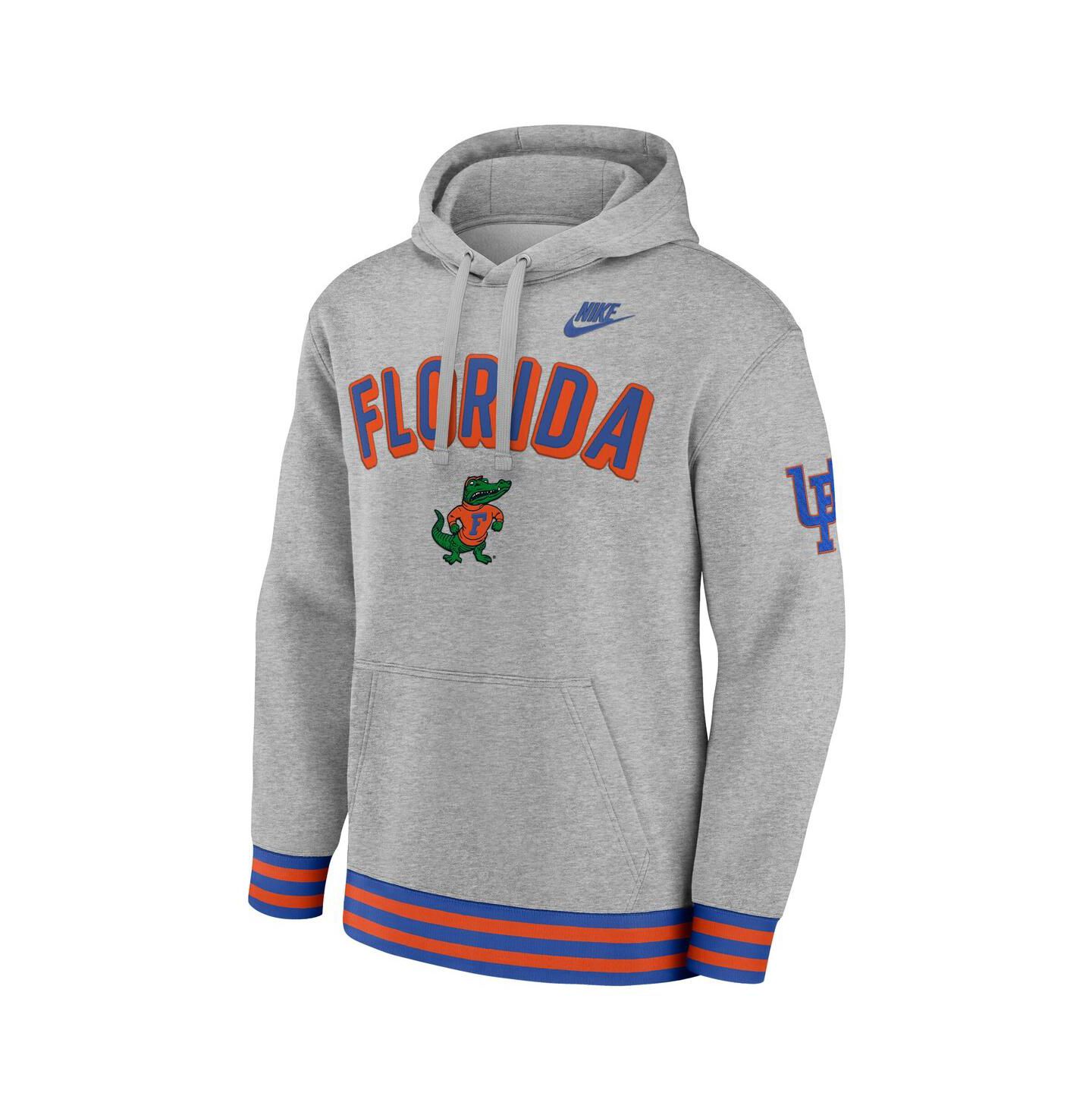 Мужское худи Nike Heather Gray Florida Gators Legacy Retro Pullover — фото 2