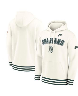 Nike - Men's Cream Michigan State Spartans Legacy Retro Pullover Hoodie