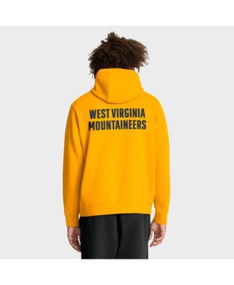Men's Gold West Virginia Mountaineers Basketball Two-Hit Club Fleece Pullover Hoodie
