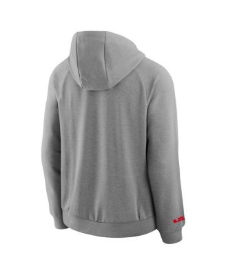 Men's Gray Ohio State Buckeyes 2025 Courtside Basketball Practice Raglan Dri-FIT Hoodie
