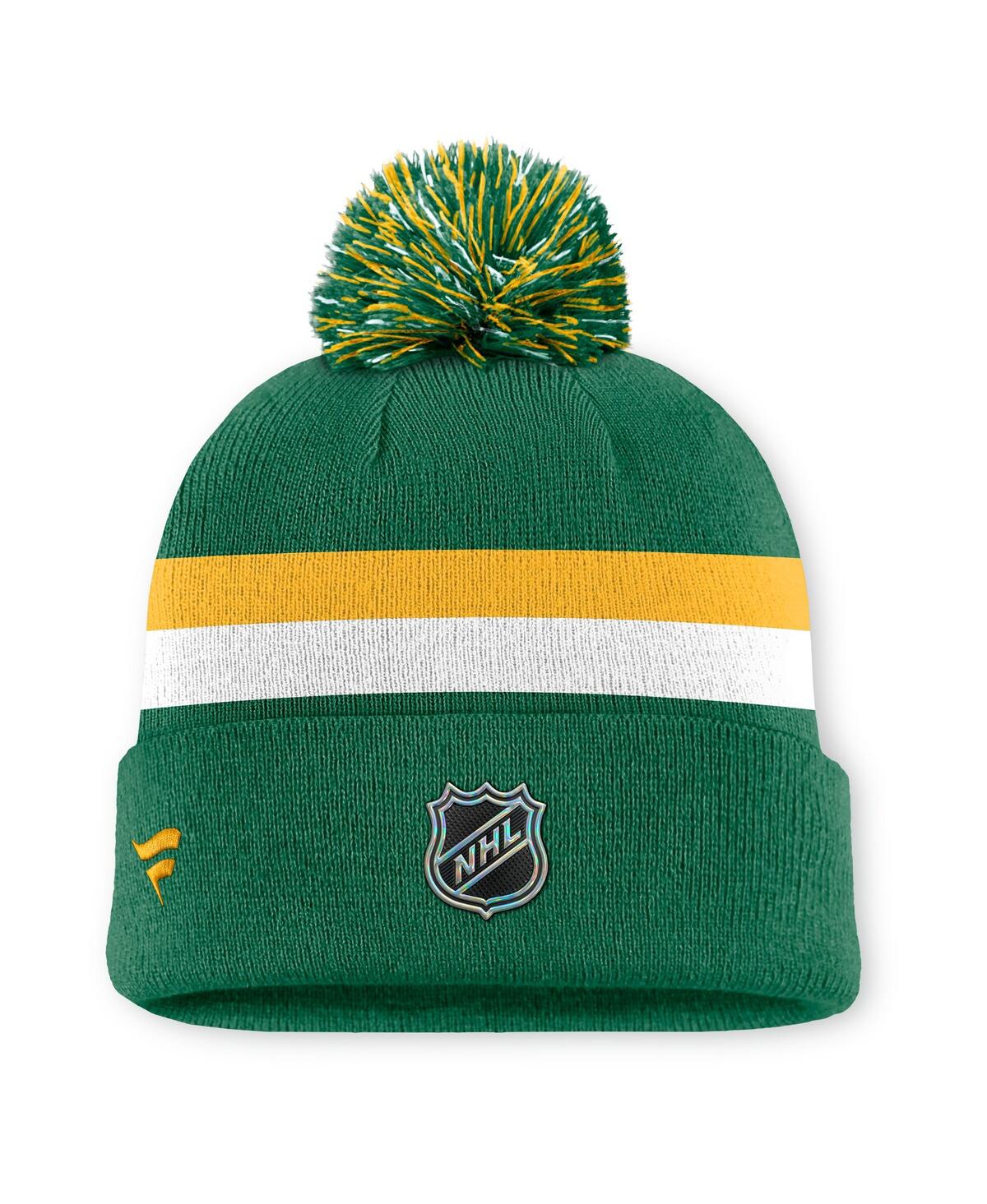 Fanatics Men's Kelly Green Minnesota Wild Alternate Authentic Pro Cuffed Pom with Knit Hat