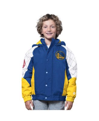 Starter - Big Boys and Girls Royal/Gold Golden State Warriors All Time Pro Jr. Full-Zip Hoodie Jacket