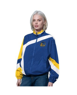 Starter - Women's Royal/Gold Golden State Warriors 1st Quarter Full-Zip Jacket