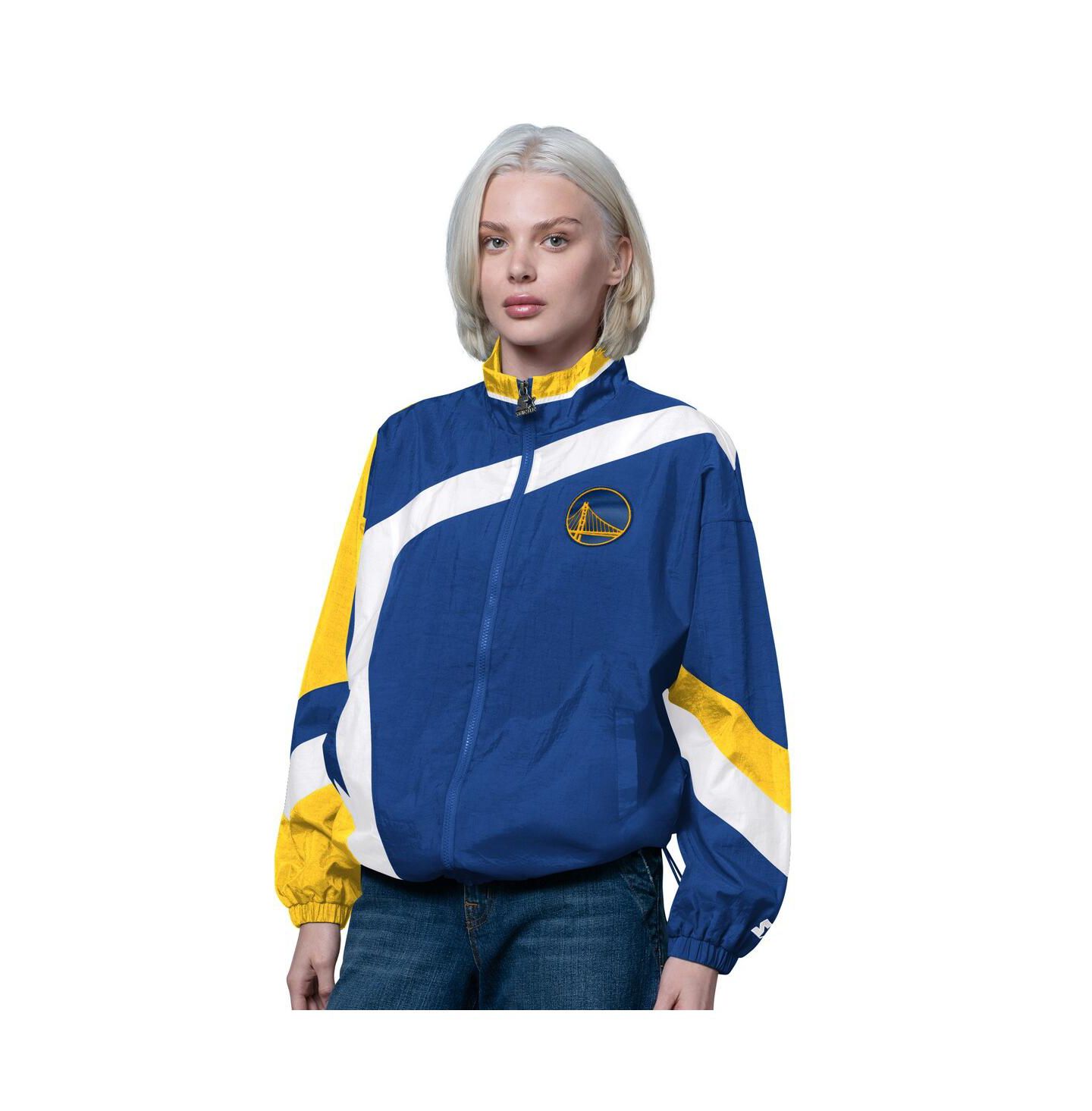 Женская куртка Starter Royal/Gold Golden State Warriors 1st Quarter Full-Zip — фото 1