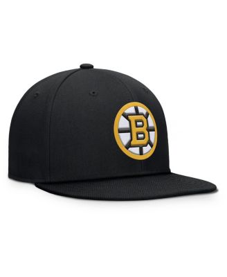 Men's Black Boston Bruins Primary Logo Snapback Hat