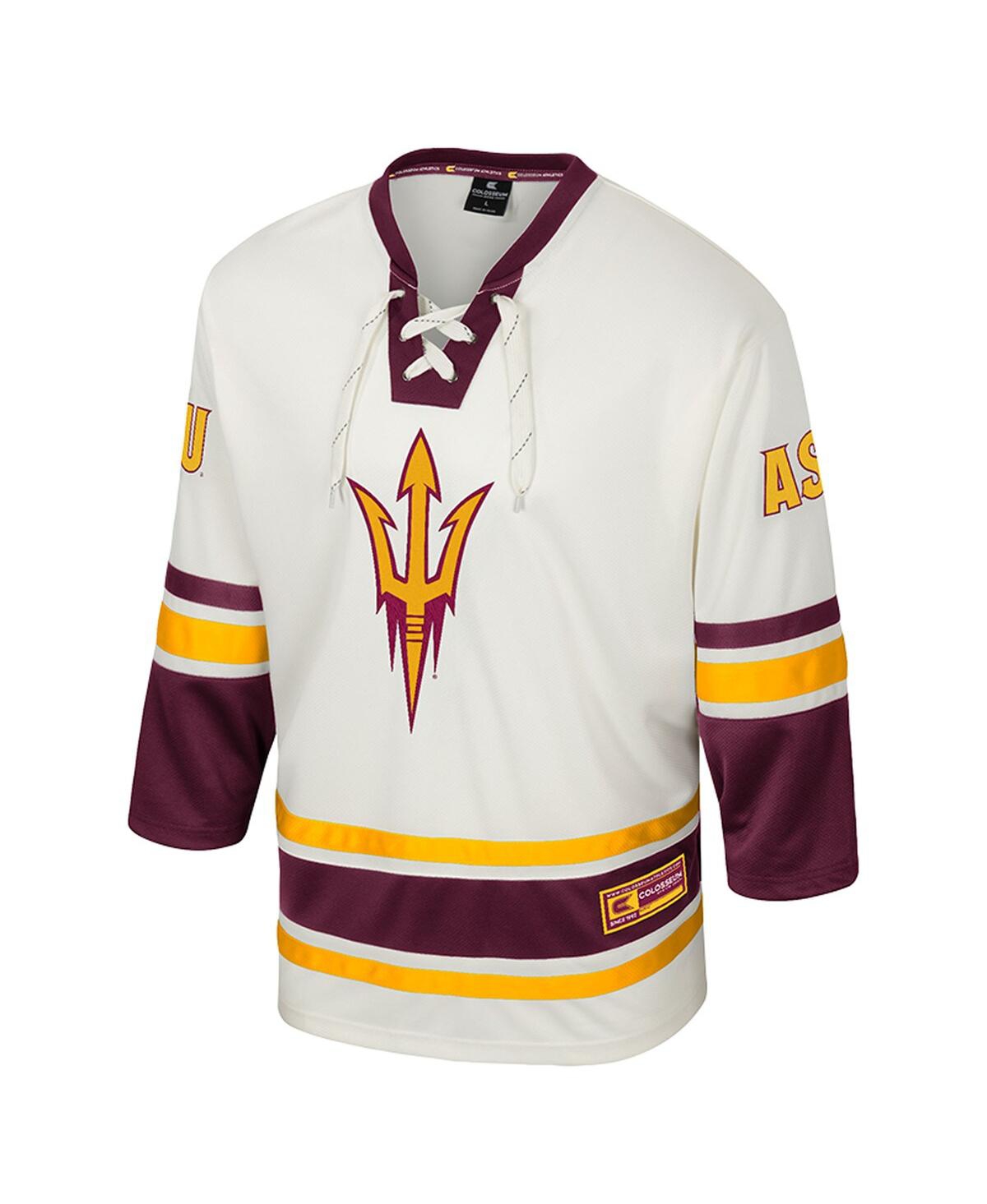 Colosseum Men's Cream Arizona State Sun Devils Puck Proud Fashion Hockey Jersey