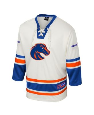 Men's Cream Boise State Broncos Puck Proud Fashion Hockey Jersey