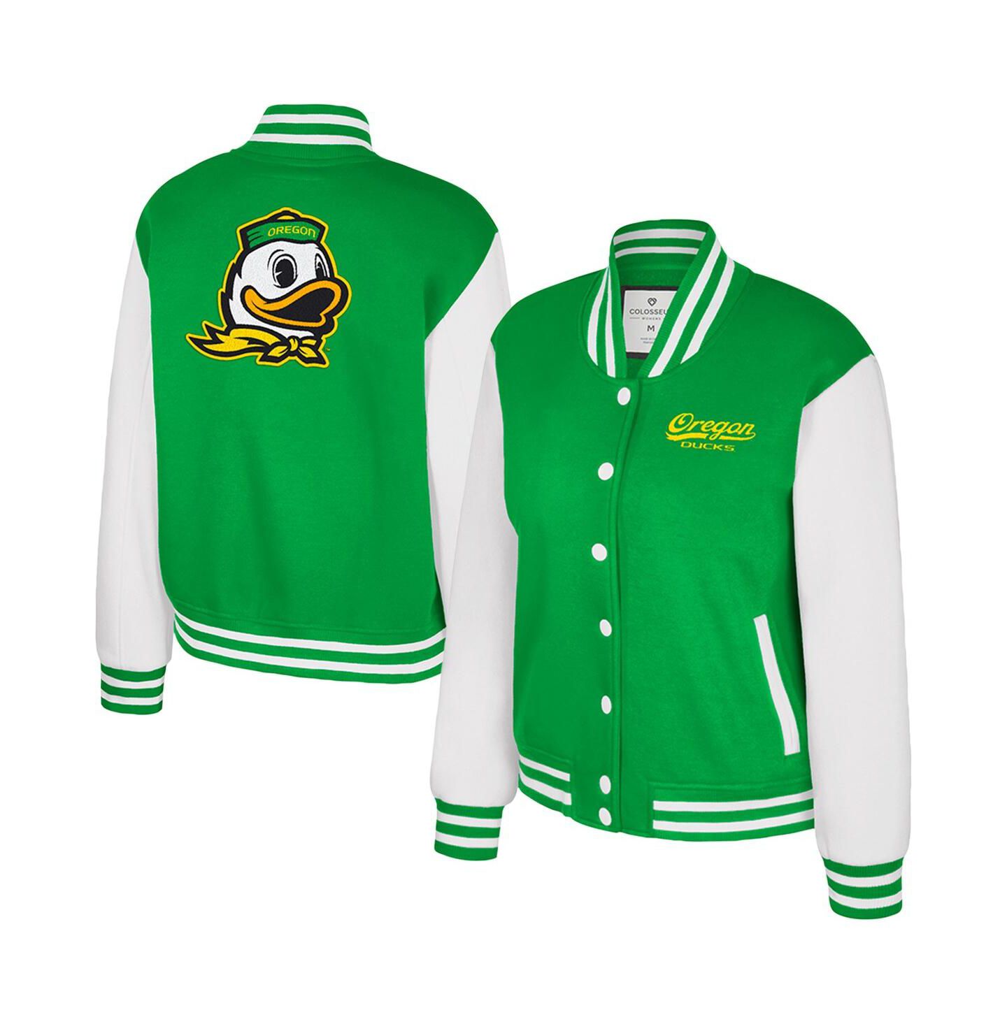 Женская куртка Colosseum Green Oregon Ducks French Baguette Full Snap Fleece — фото 1