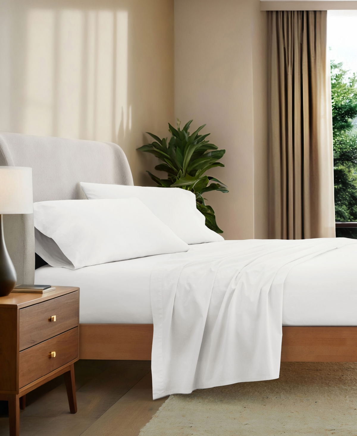 Ienjoy Home Ultra Soft 160-thread Count Cotton 4-p.c. Sheets Set, Full In White