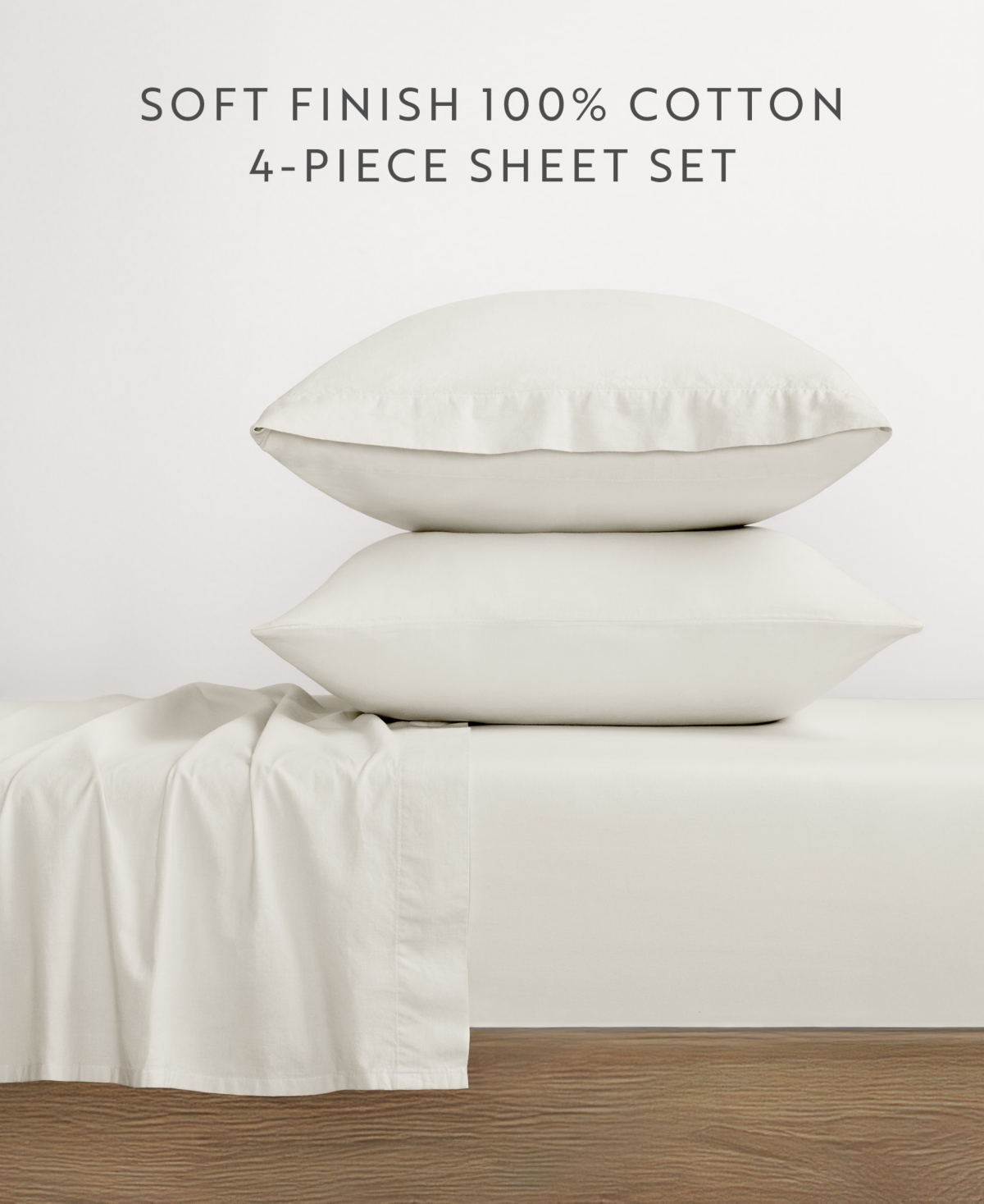 Ienjoy Home Ultra Soft 160-thread Count Cotton 4-p.c. Sheets Set, Full In White