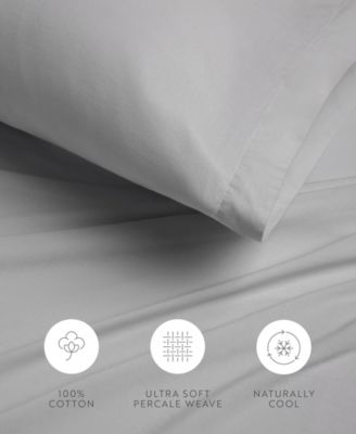 Ultra Soft Percale Cotton 4-Pc. Sheet Set, Queen