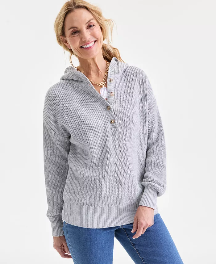 Women's Cotton Hoodie Sweater - thumbnail 4