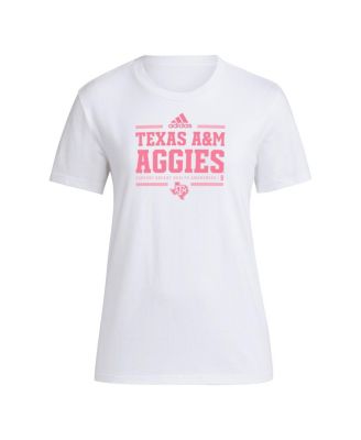 Women's White Texas A&M Aggies 2024 Breast Cancer Awareness Pregame T-Shirt