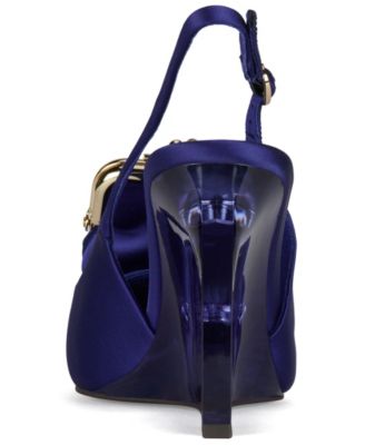 Women's Pay-Me Pointed-Tie Vinyl Wedge Pumps