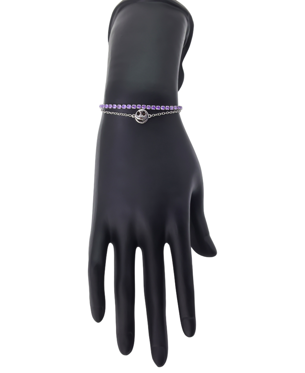 Disney Nightmare Before Christmas Cubic Zirconia Layered Adjustable Bolo Bracelet