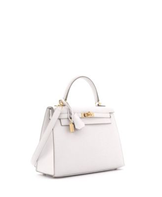 Kelly 25 Handbag Grey Epsom with Gold Hardware