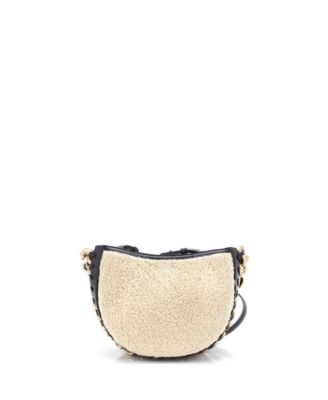 Small Frayme Shoulder Bag Faux Shearling and Faux Leather