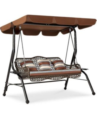 3-Seat Proch Swing Chair with Canopy
