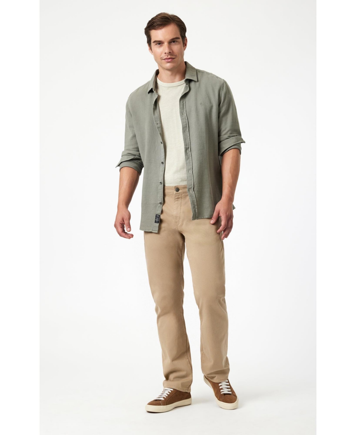 Mavi Jeans Men's Matt Relaxed Straight Leg Khaki Casual Twill