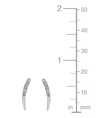 Diamond Curve Earrings (1/10 ct. t.w.) in Sterling Silver