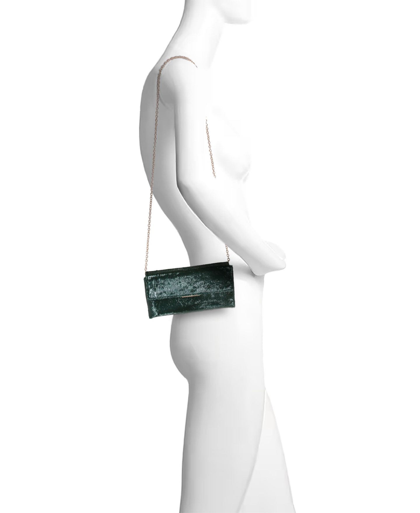 Женский клатч Jewel Badgley Mischka Angel Soft Faux Pony Hair Envelope Clutch, цвет: Изумрудный — фото 4