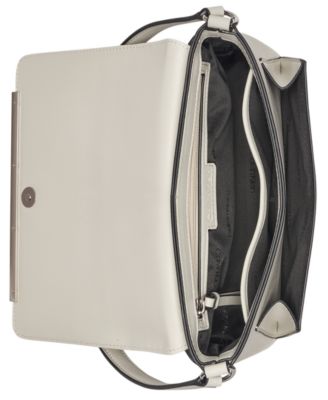 Alia Croc Magnetic Snap Shoulder Bag