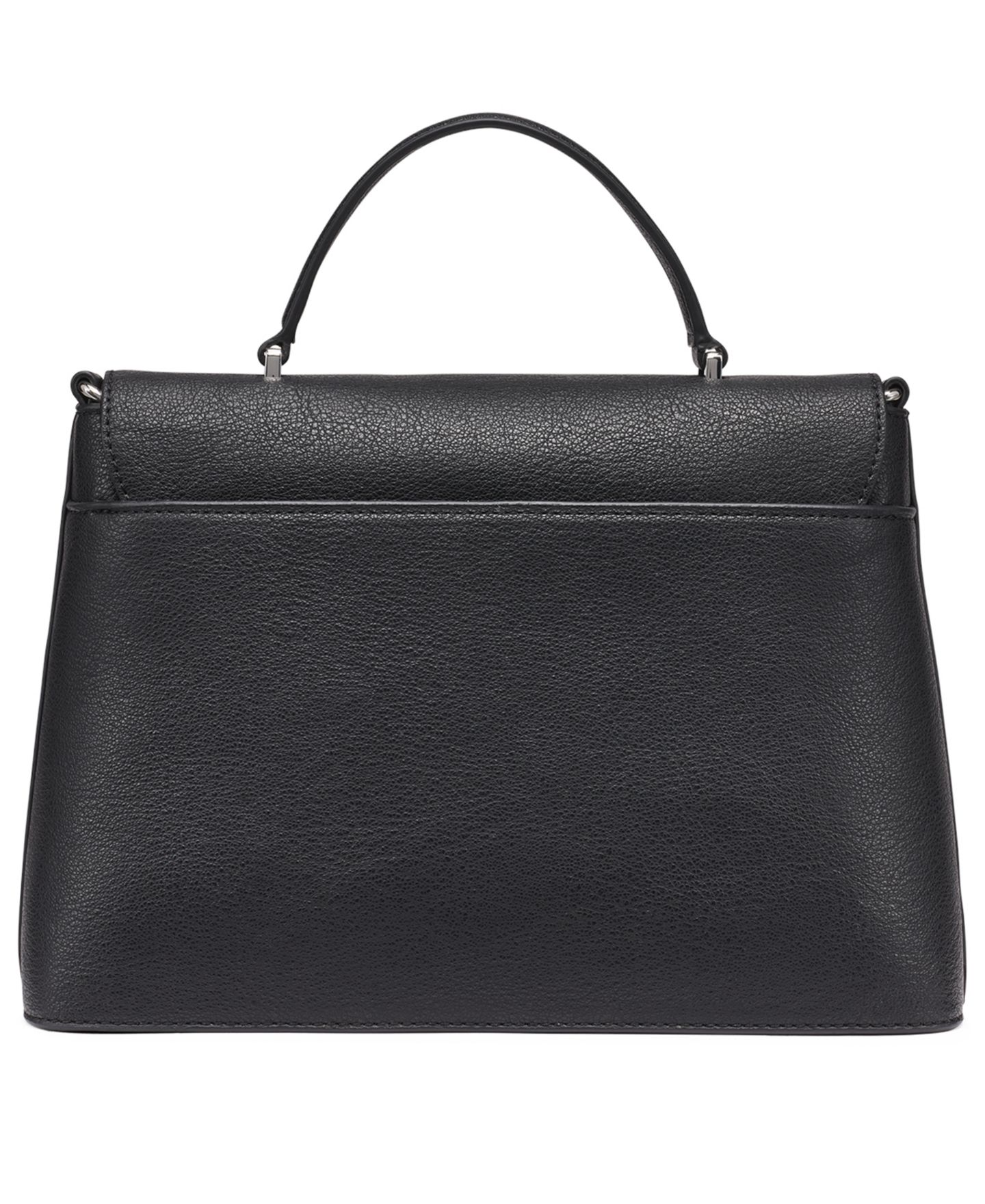 Женская сумка Calvin Klein Alia Magnetic Snap Satchel, цвет: Чёрный / Серебряный — фото 2
