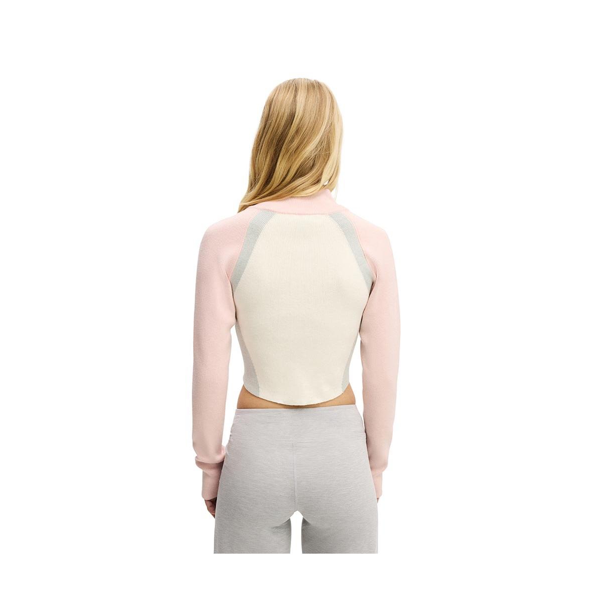 Cotton On Women's Active Spliced Knit Zip Through