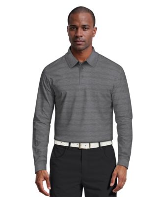 PGA TOUR - Men's Jaspe Print Long-Sleeve Golf Polo Shirt
