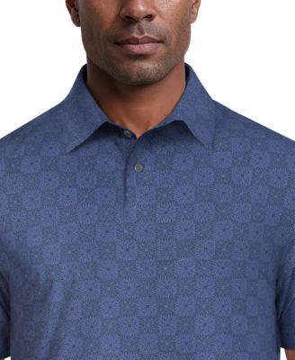 Men's All-Over Batik Geometric-Print Short-Sleeve Golf Polo Shirt