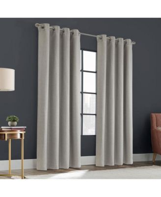 Thermaplus Zoey Room Darkening Window Treatment Grommet Curtain Panel for Bedroom Livingroom 52" x 95" Grey