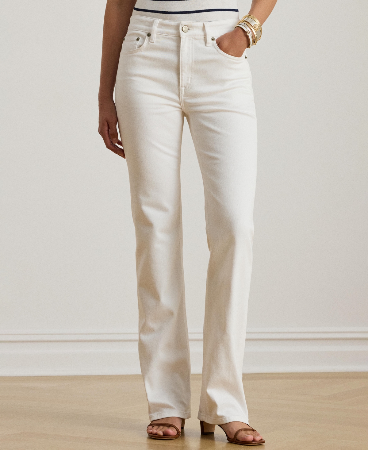 Ralph Lauren Women's High-rise Straight Jeans In White