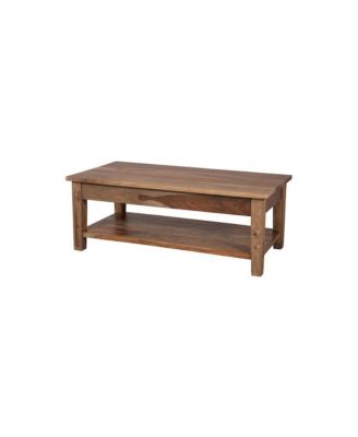 Taos Solid Sheesham Wood Coffee Table, Brown