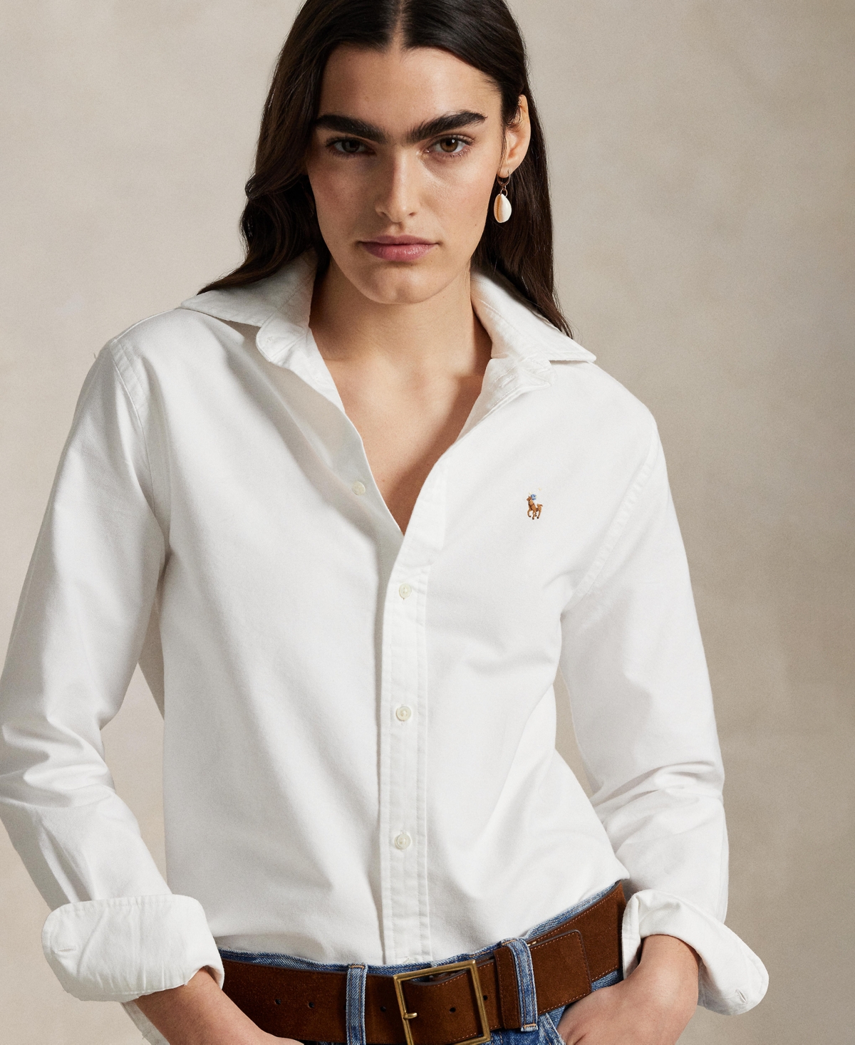 Polo Ralph Lauren Women's Classic-fit Oxford Shirt In White
