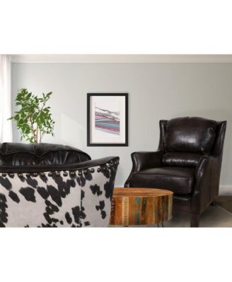 Wrangler Leather-look & Cow Pattern Accent Chair, Brown
