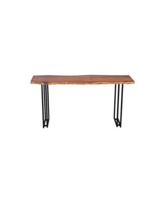 Manzanita Live Edge Solid Sheesham Wood Console Table, Brown